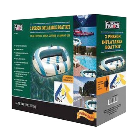 World Famous Raft Inflatable 2person Vnyl 5382KT